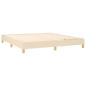 Preview: Boxspringbett mit Matratze & LED Creme 160x200 cm Stoff