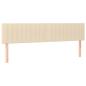 Preview: Boxspringbett mit Matratze & LED Creme 160x200 cm Stoff