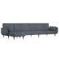 Preview: Schlafsofa in L-Form Dunkelgrau 275x140x70 cm Samt
