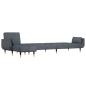 Preview: Schlafsofa in L-Form Dunkelgrau 275x140x70 cm Samt