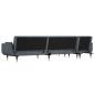 Preview: Schlafsofa in L-Form Dunkelgrau 275x140x70 cm Samt