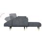 Preview: Schlafsofa in L-Form Dunkelgrau 275x140x70 cm Samt