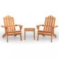Preview: 3-tlg. Garten-Lounge-Set Adirondack Massivholz Akazie