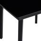 Preview: 3-tlg. Garten-Essgruppe mit Kissen Schwarz Poly Rattan