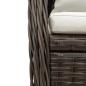 Preview: 5-tlg. Garten-Essgruppe mit Kissen Braun Poly Rattan