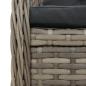 Preview: ARDEBO.de - 9-tlg. Garten-Essgruppe mit Kissen Grau Poly Rattan