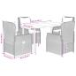 Preview: 5-tlg. Garten-Essgruppe mit Kissen Schwarz Poly Rattan