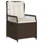 Preview: 7-tlg. Garten-Essgruppe mit Kissen Braun Poly Rattan