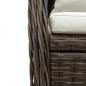 Preview: 7-tlg. Garten-Essgruppe mit Kissen Braun Poly Rattan