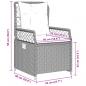 Preview: 7-tlg. Garten-Essgruppe mit Kissen Braun Poly Rattan