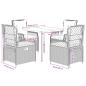 Preview: 5-tlg. Garten-Essgruppe mit Kissen Braun Poly Rattan