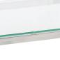 Preview: Konsolentisch Silbern Edelstahl und Hartglas