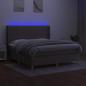 Preview: Boxspringbett mit Matratze & LED Taupe 160x200 cm Stoff