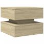 Preview: Couchtisch mit LED-Leuchten Sonoma-Eiche 50x50x40 cm