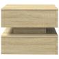Preview: Couchtisch mit LED-Leuchten Sonoma-Eiche 50x50x40 cm