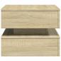 Preview: Couchtisch mit LED-Leuchten Sonoma-Eiche 50x50x40 cm