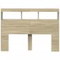 Preview: LED-Kopfteil mit Ablagen Sonoma-Eiche 140x17x102 cm