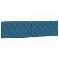 Preview: Kopfteil-Kissen Blau 200 cm Samt