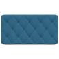 Preview: Kopfteil-Kissen Blau 100 cm Samt