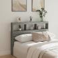 Preview: ARDEBO.de - LED-Kopfteil mit Ablage Grau Sonoma 140x17x102 cm