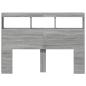 Preview: LED-Kopfteil mit Ablage Grau Sonoma 140x17x102 cm