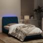 Preview: Bettgestell mit LED-Leuchten Blau 80x200 cm Samt