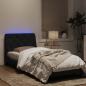Preview: Bettgestell mit LED-Leuchten Schwarz 80x200 cm Samt