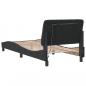 Preview: Bettgestell mit LED-Leuchten Schwarz 80x200 cm Samt