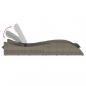 Preview: Sonnenliege mit Auflage Grau 60x205x73 cm Poly Rattan