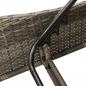 Preview: Sonnenliege mit Auflage Grau 60x205x73 cm Poly Rattan