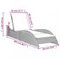 Preview: Sonnenliege mit Auflage Grau 60x205x73 cm Poly Rattan
