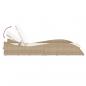 Preview: Sonnenliege mit Auflage Beige 60x205x73 cm Poly Rattan