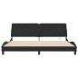 Preview: Bettgestell mit LED ohne Matratze Schwarz 200x200 cm Samt