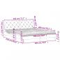 Preview: Bett mit Matratze Hellgrau 180x200 cm Samt