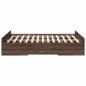 Preview: Bettgestell mit Schubladen Braun Eichen-Optik 135x190 cm