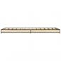 Preview: Bettgestell Sonoma-Eiche 75x190 cm Holzwerkstoff und Metall