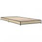 Preview: Bettgestell Sonoma-Eiche 75x190 cm Holzwerkstoff und Metall