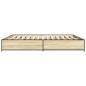 Preview: Bettgestell Sonoma-Eiche 180x200 cm Holzwerkstoff und Metall