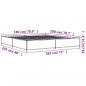 Preview: Bettgestell Sonoma-Eiche 180x200 cm Holzwerkstoff und Metall