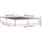 Preview: Bettgestell Braun Eichen-Optik 140x190 cm Holzwerkstoff Metall