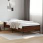 Preview: Bettgestell Braun Eichen-Optik 75x190 cm Holzwerkstoff Metall