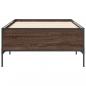 Preview: Bettgestell Braun Eichen-Optik 75x190 cm Holzwerkstoff Metall