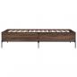 Preview: Bettgestell Braun Eichen-Optik 75x190 cm Holzwerkstoff Metall