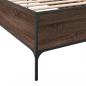 Preview: Bettgestell Braun Eichen-Optik 75x190 cm Holzwerkstoff Metall