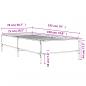 Preview: Bettgestell Braun Eichen-Optik 75x190 cm Holzwerkstoff Metall