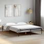 Preview: Bettgestell Grau Sonoma 150x200 cm Holzwerkstoff und Metall