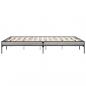 Preview: Bettgestell Grau Sonoma 150x200 cm Holzwerkstoff und Metall