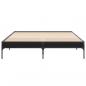 Preview: Bettgestell Schwarz 140x200 cm Holzwerkstoff und Metall
