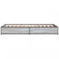 Preview: Bettgestell Grau Sonoma 75x190 cm Holzwerkstoff und Metall