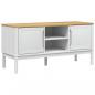 Preview: TV-Schrank FLORO Weiß 114x43x55 cm Massivholz Kiefer